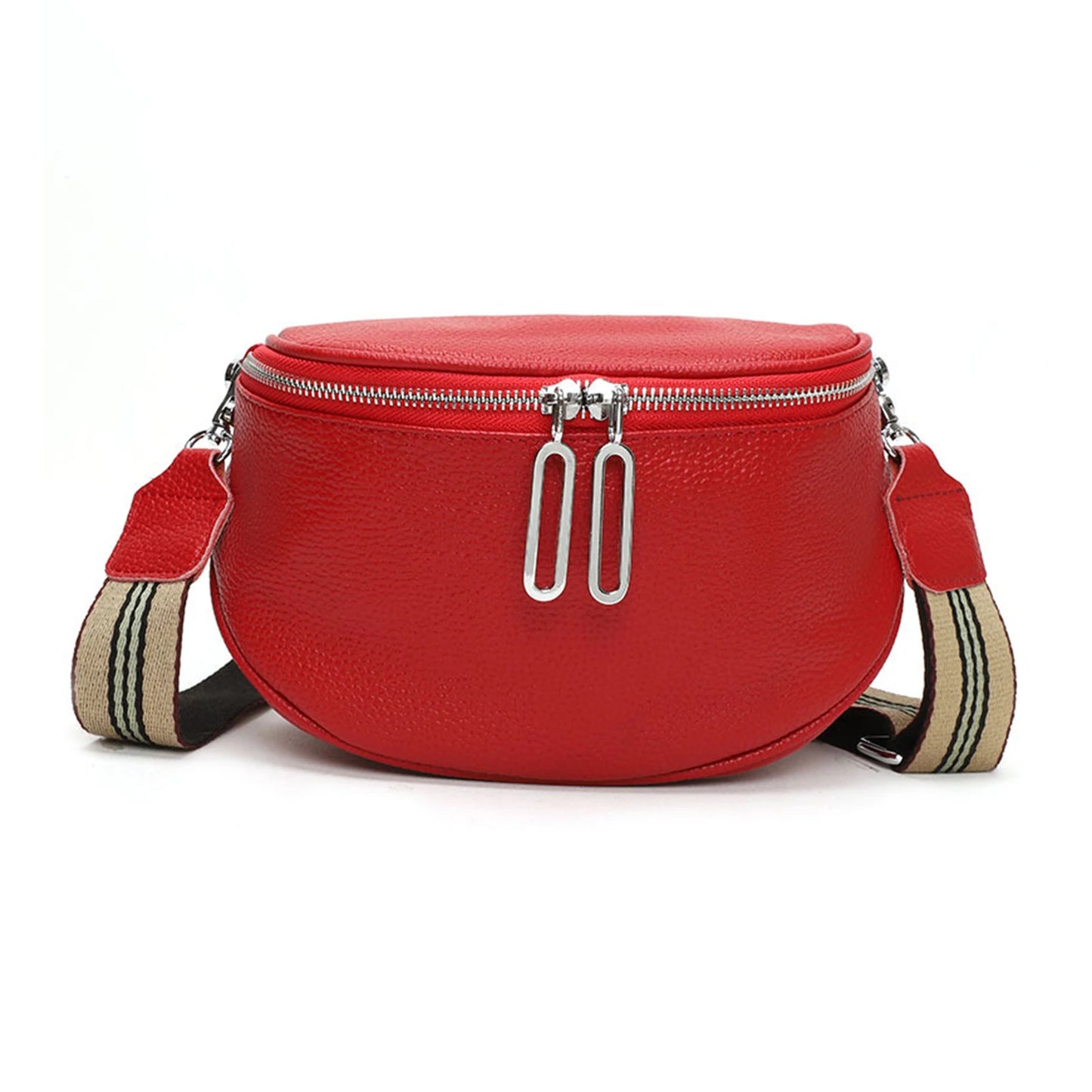 sac a main banane cuir femme rouge