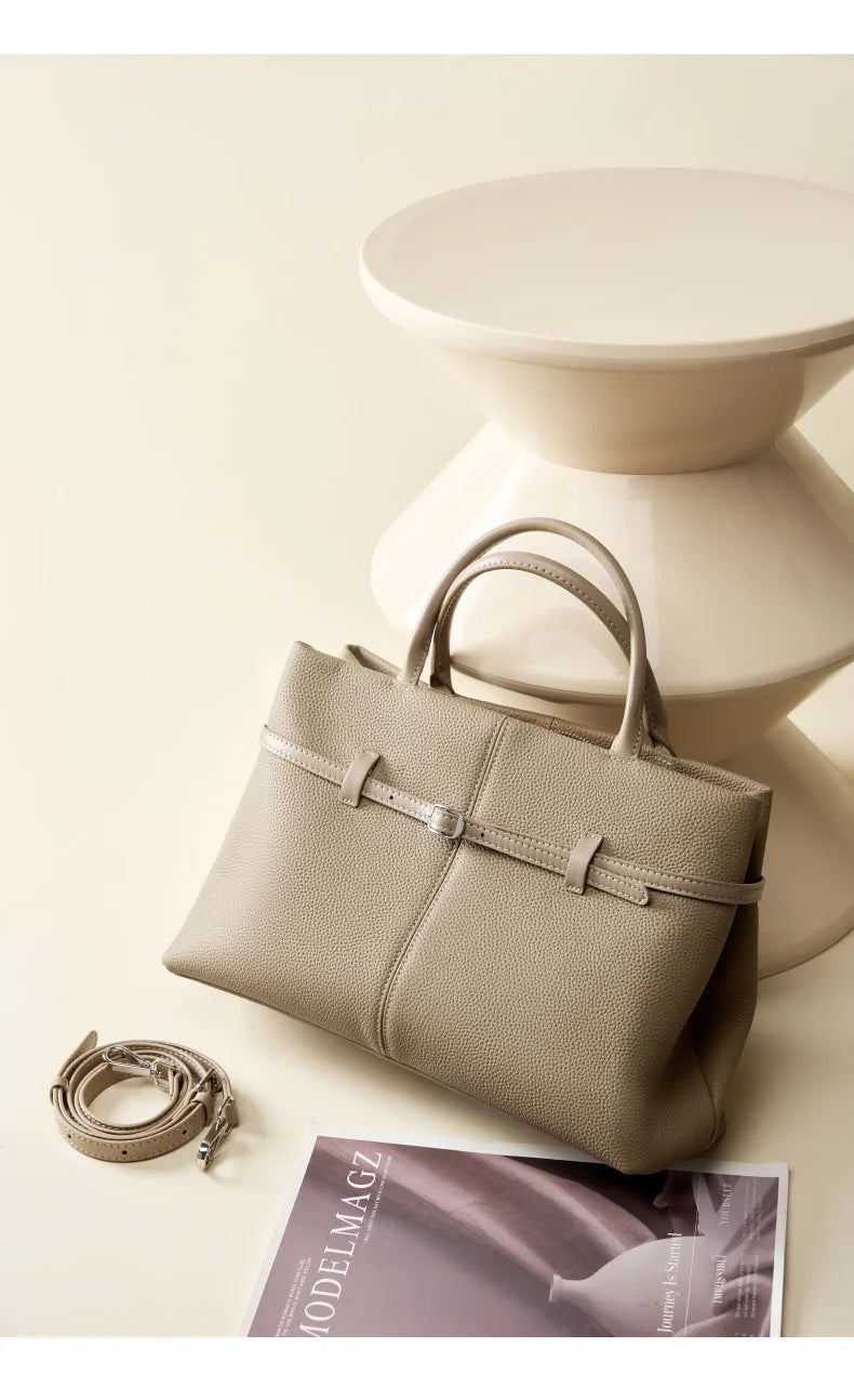 sac a main cabas cuir chic beige