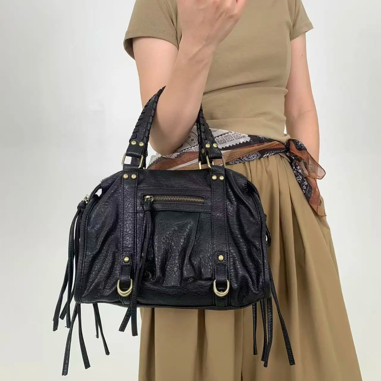 sac a main cabas luxe noir