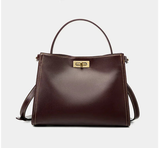 sac a main cuir marron