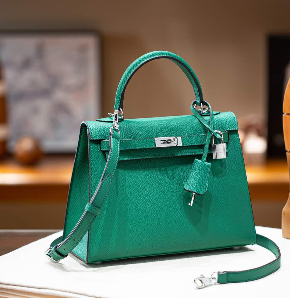 sac a main cuir vert