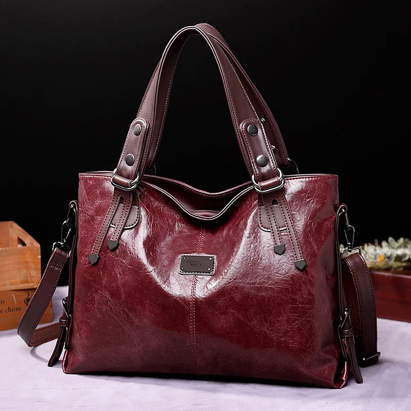 sac a main cuir vintage rouge