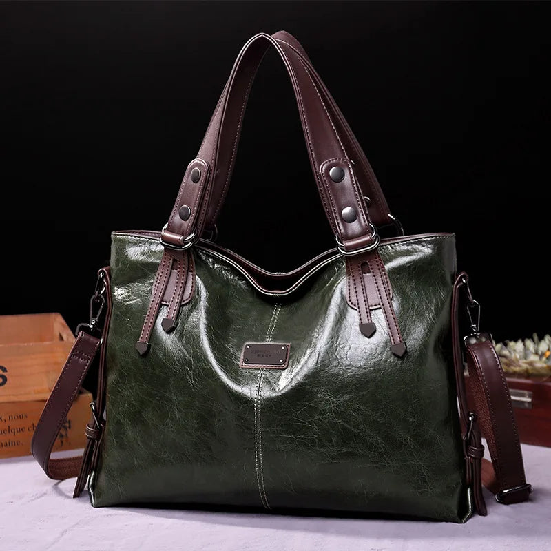 sac a main cuir vintage vert
