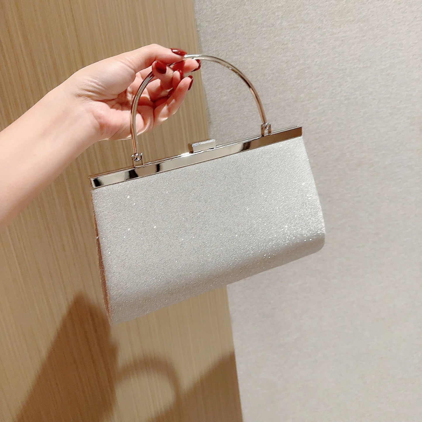 sac a main de soiree argente