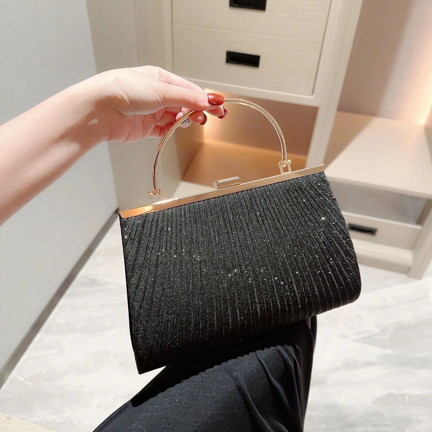 sac a main de soiree noir