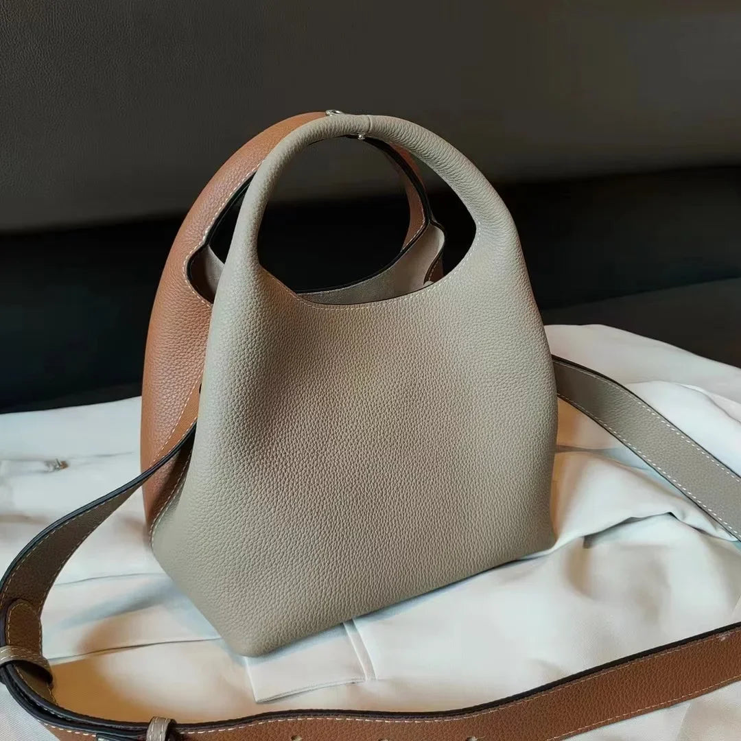 sac a main femme cuir luxe bicolore