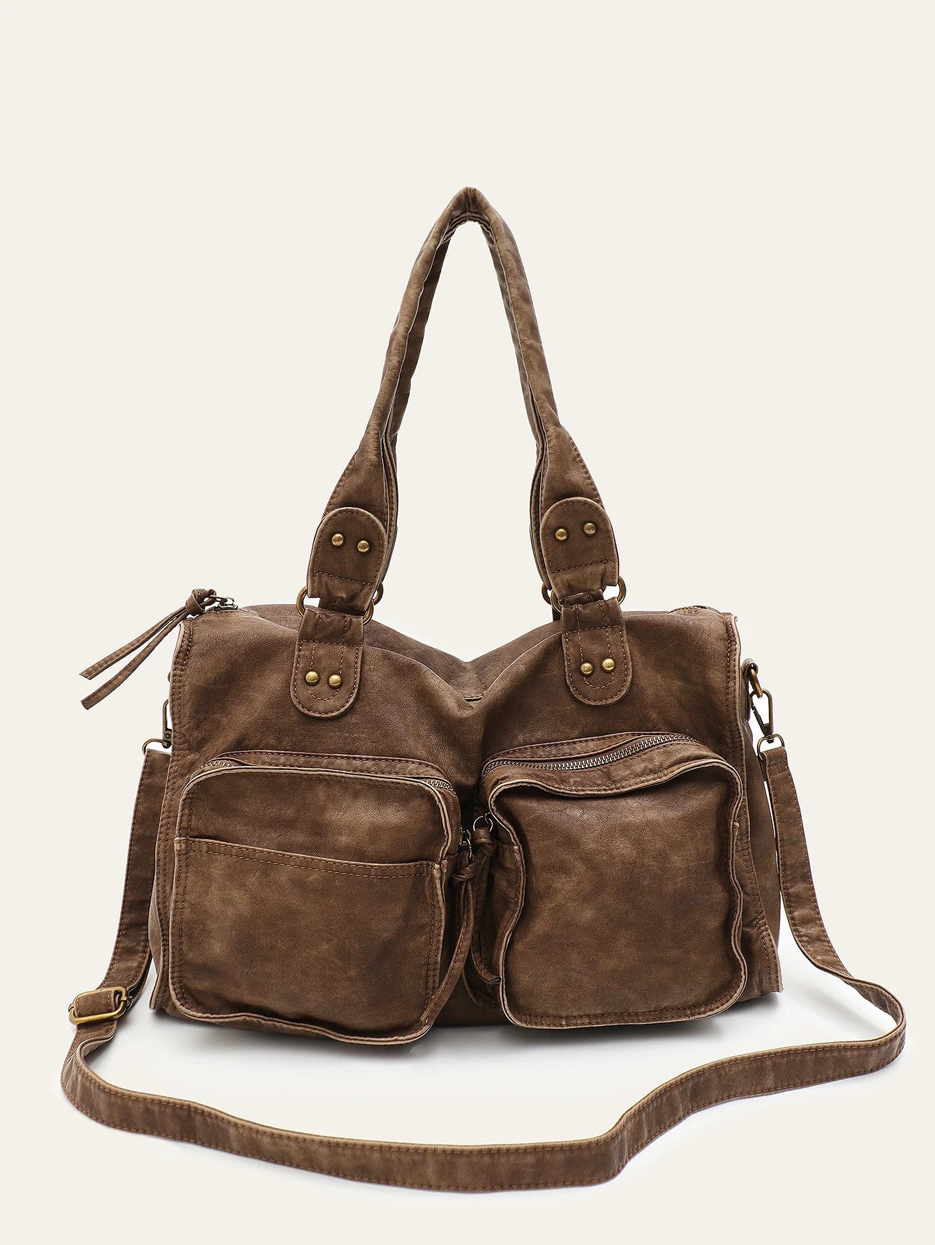 grand sac a main marron