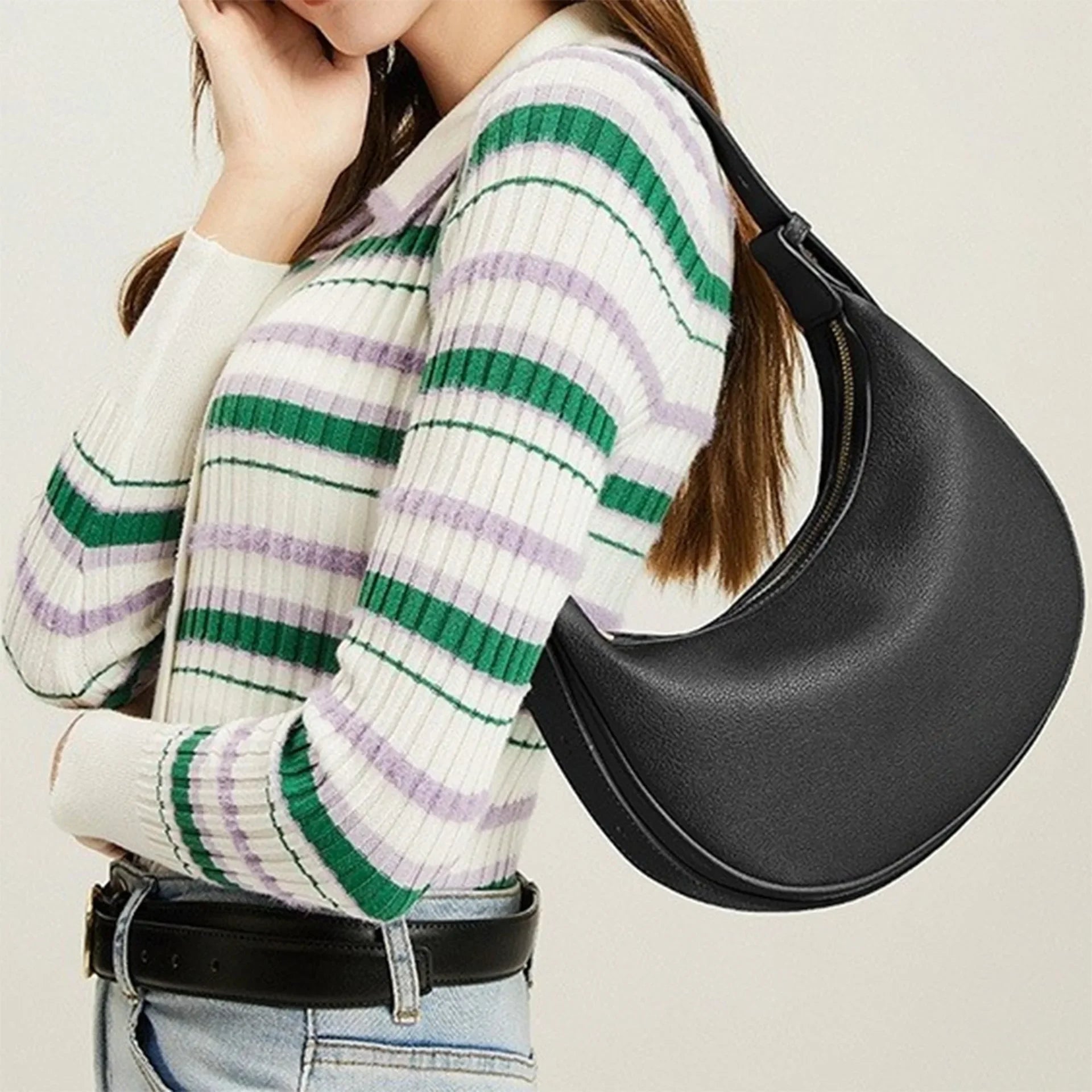 sac a main rond chic noir