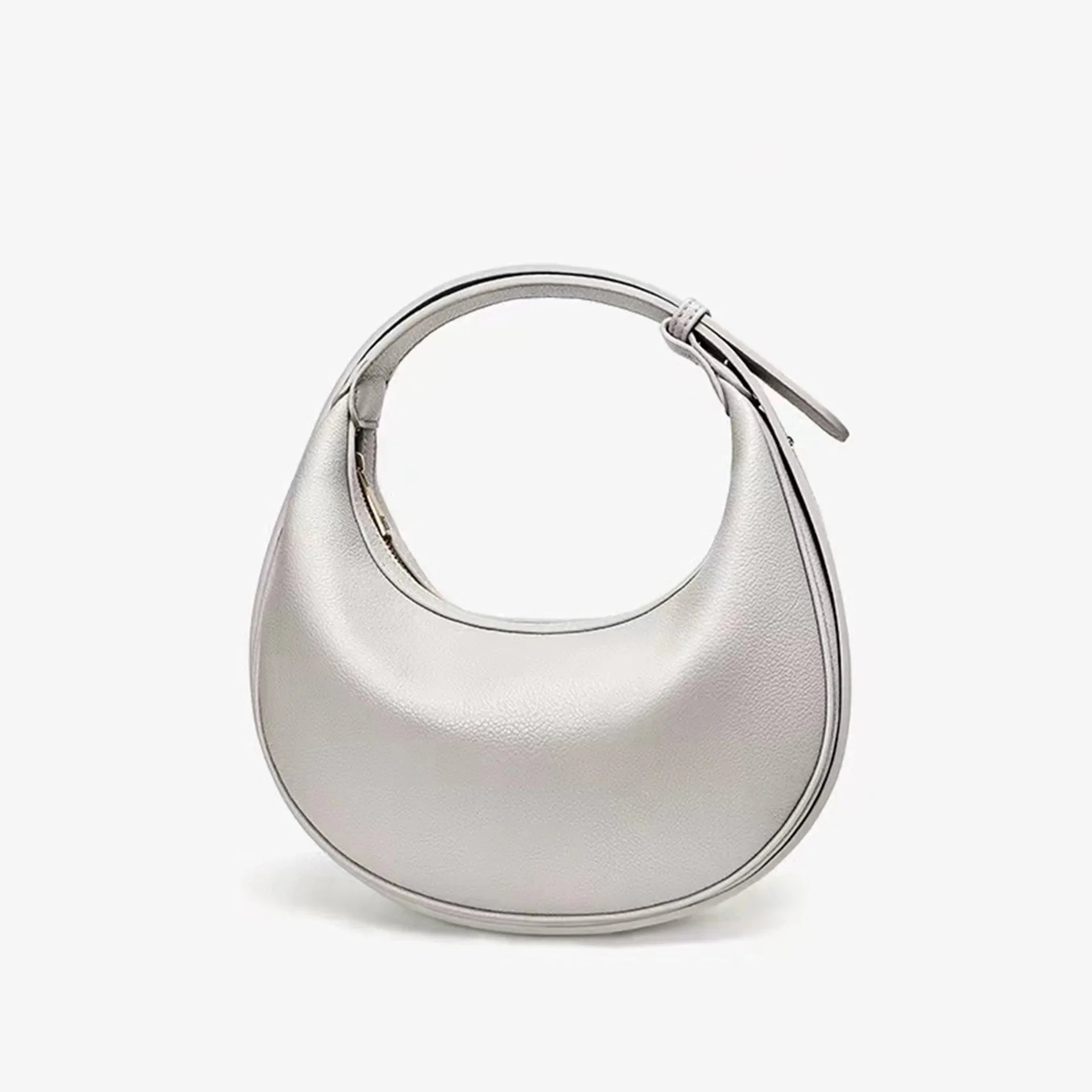 sac a main rond en cuir graine
