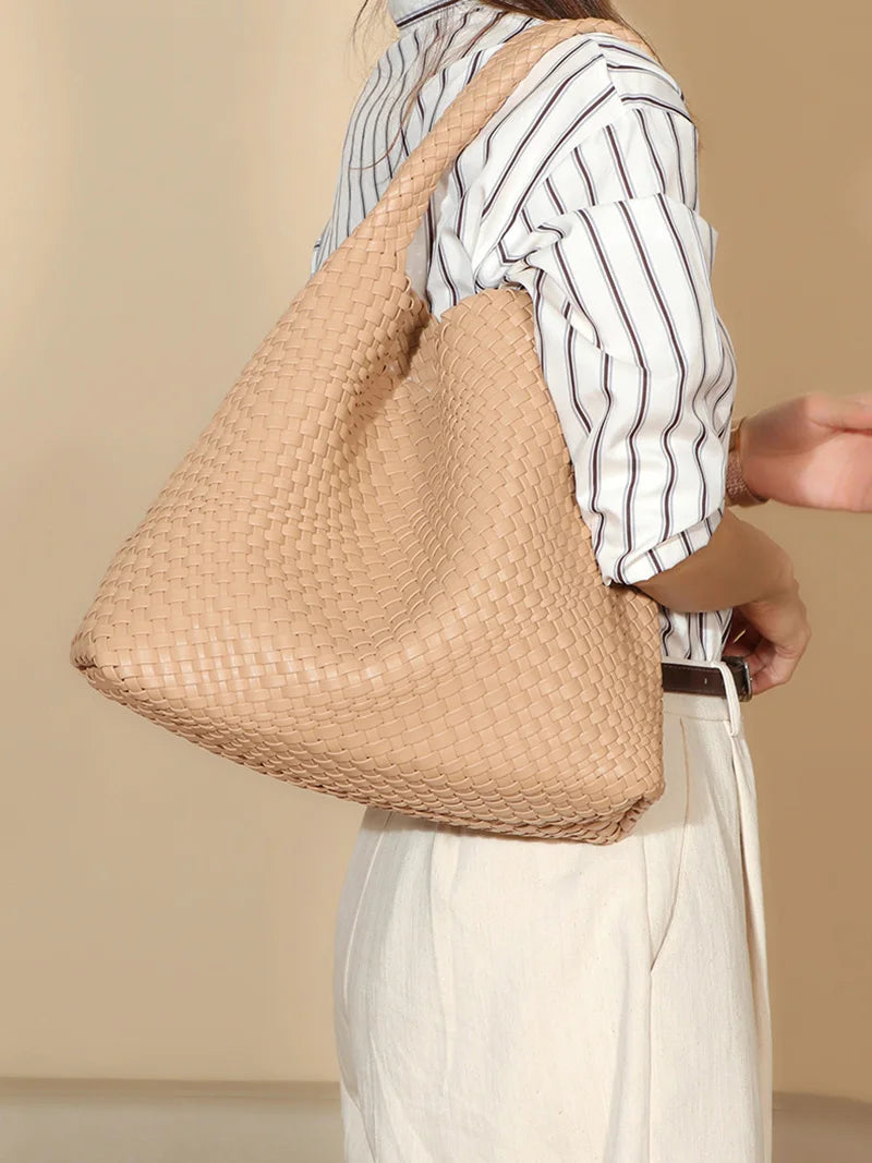 sac a main tresse beige