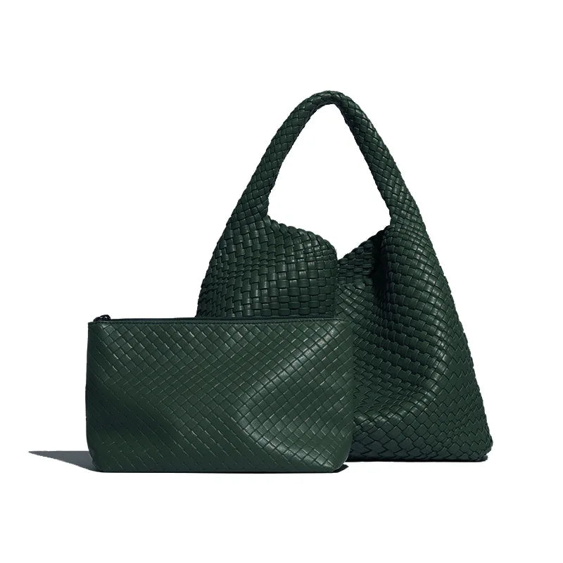 sac a main tresse vert foret