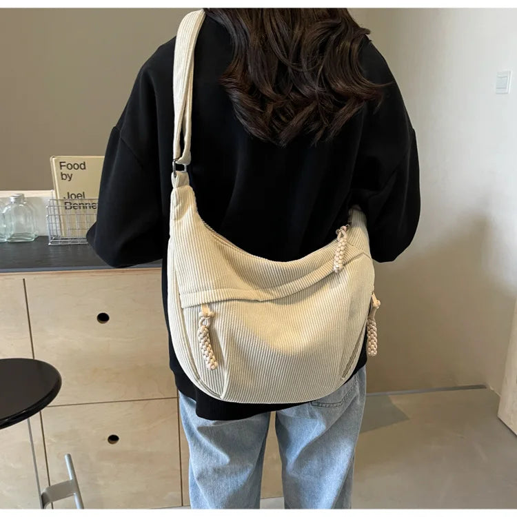 sac banane en velours cotele