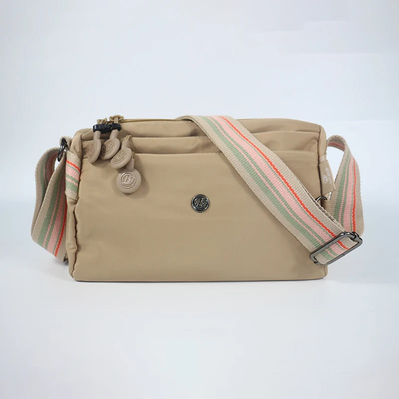 sac banane femme en tissu beige