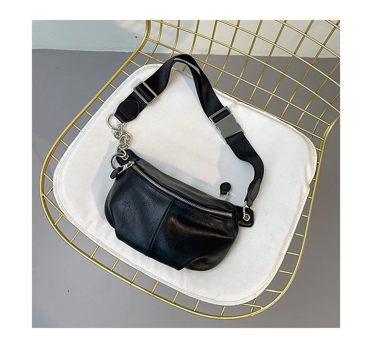 sac banane femme porte noir