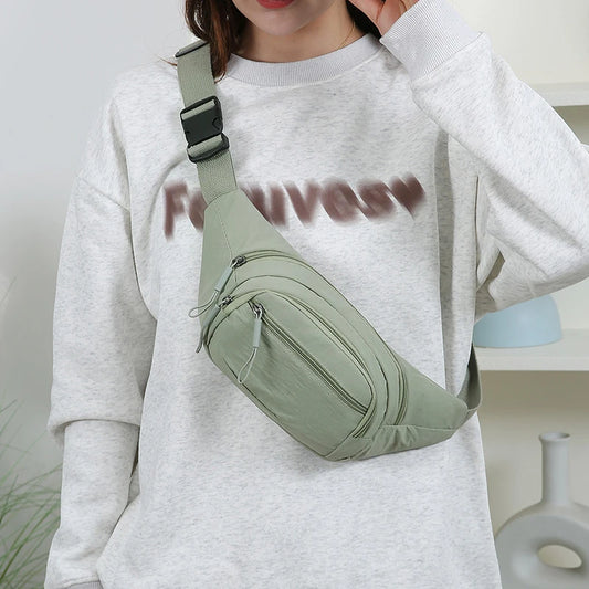 sac banane femme verte
