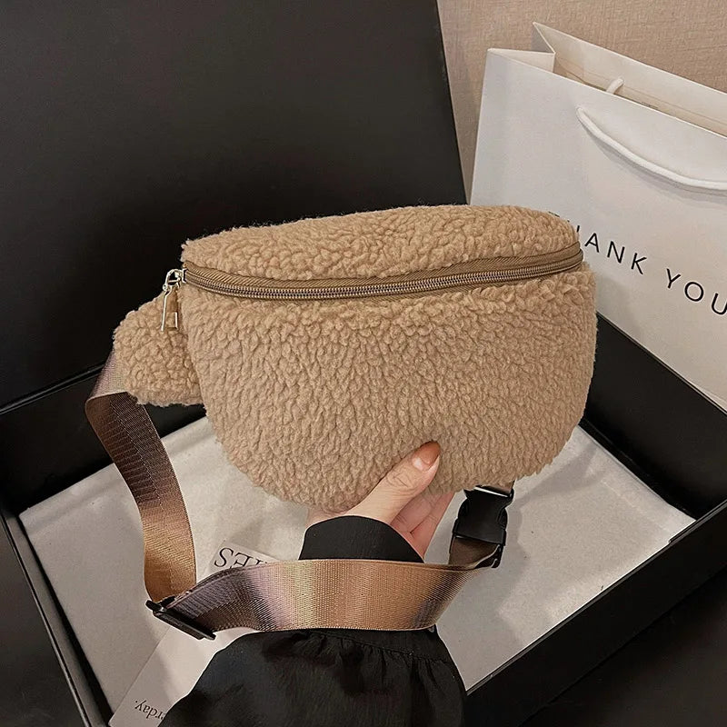 sac banane moumoute femme caramel