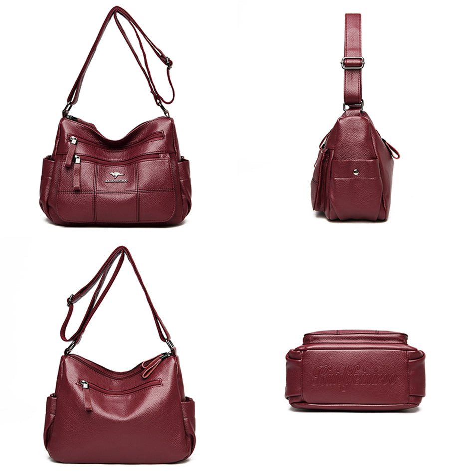 sac bandouliere bordeaux femme avec poches