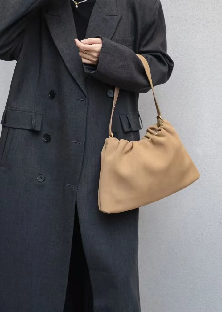 sac bandouliere daim beige