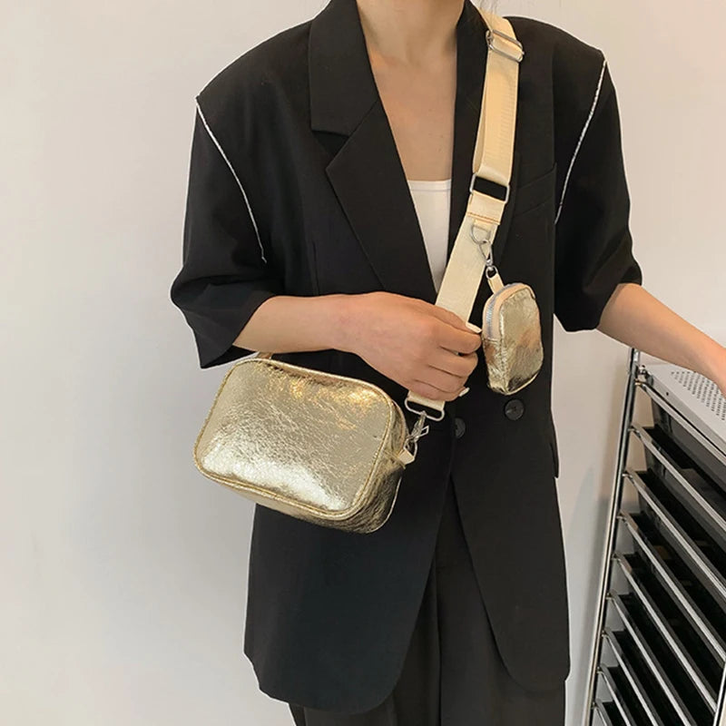 sac bandouliere dore