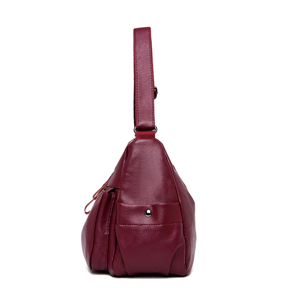 sac besace pour femme bordeaux vu de coté chic