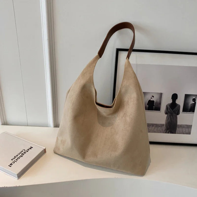 sac besace en daim beige