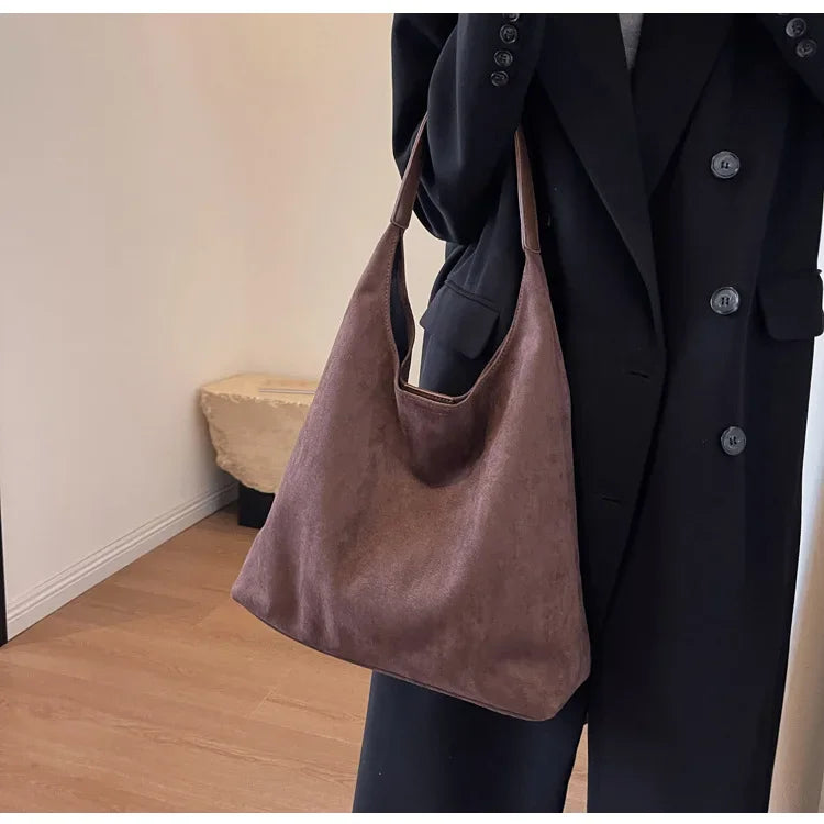 sac besace en daim café