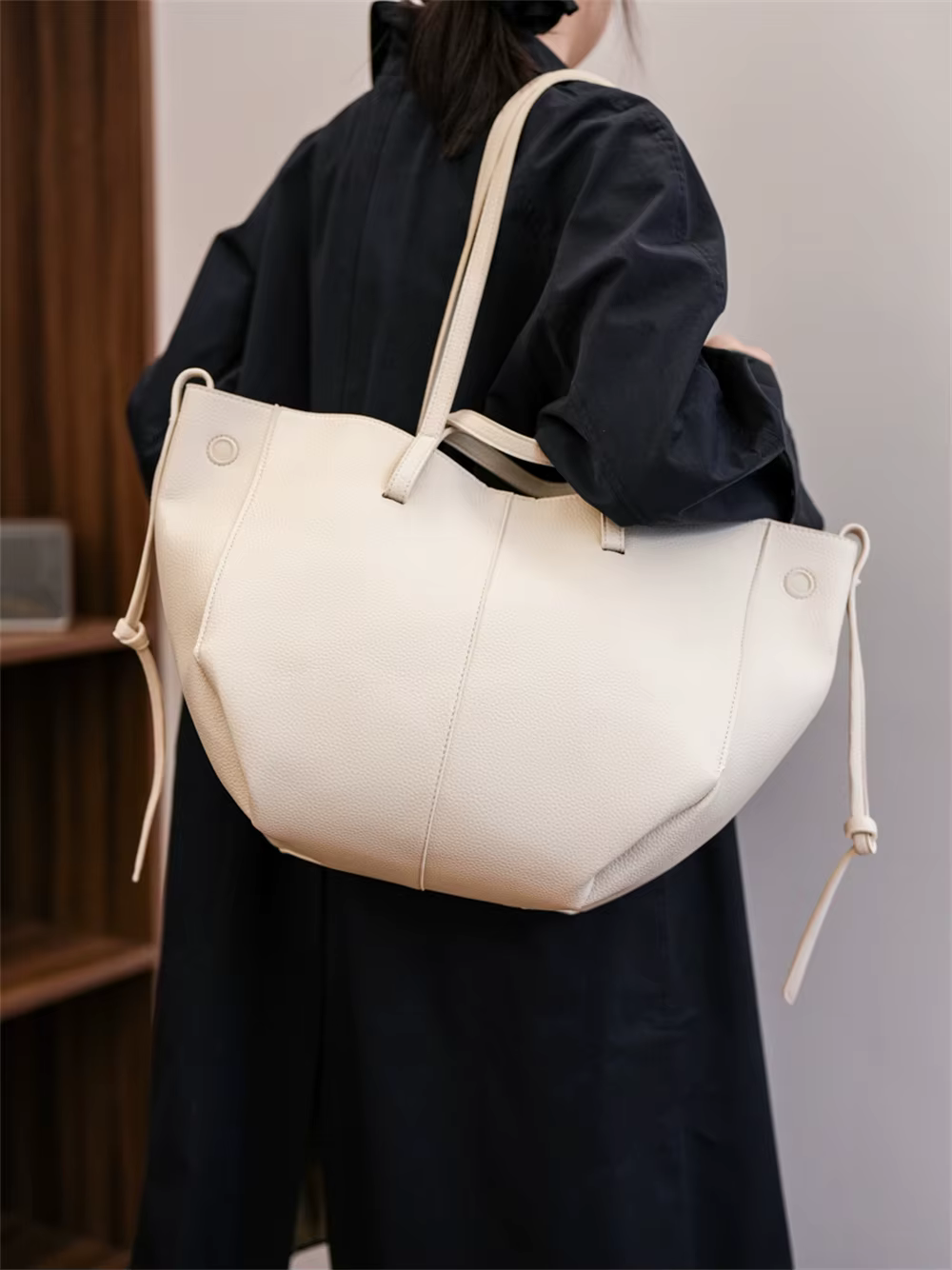 sac cabas blanc porte epaule