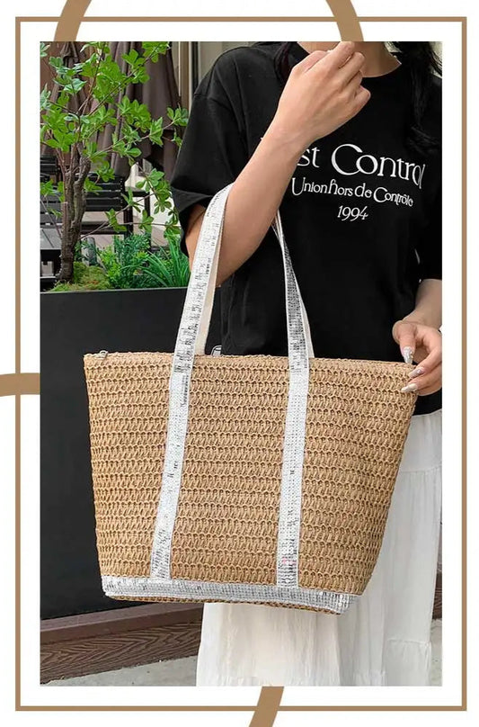 sac cabas en paille tendance
