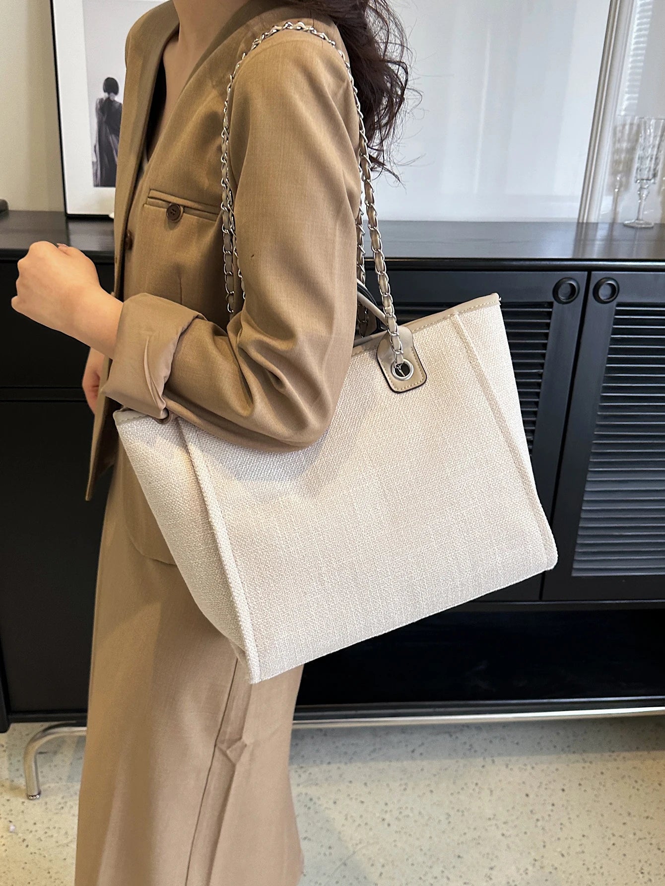 sac cabas en toile porte epaule