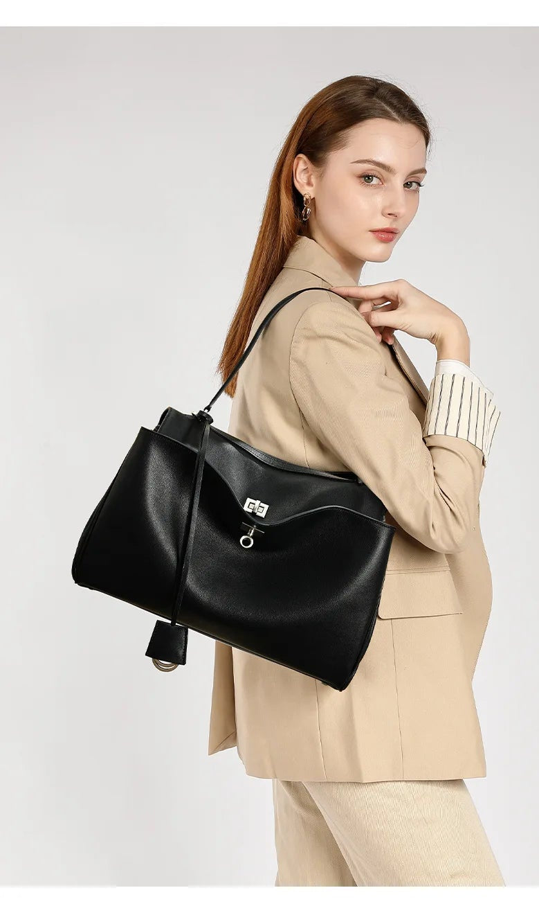 sac cabas en cuir porte epaule