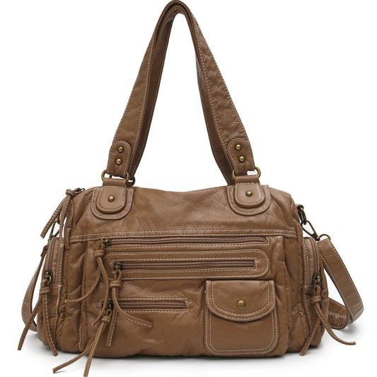 sac de cours bandouliere marron