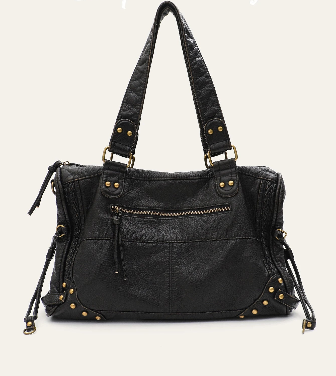 sac de cours cuir vintage