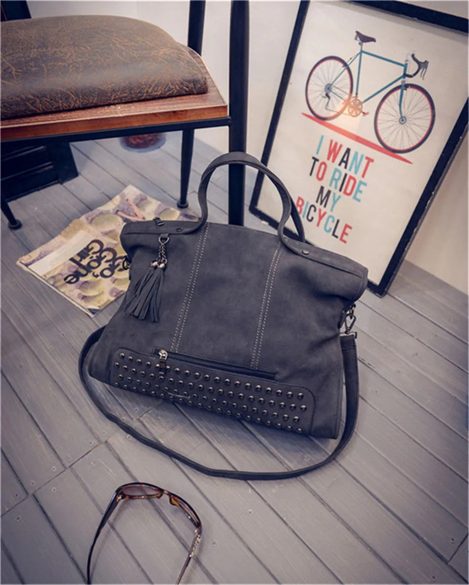 sac de cours lycee gris fonce