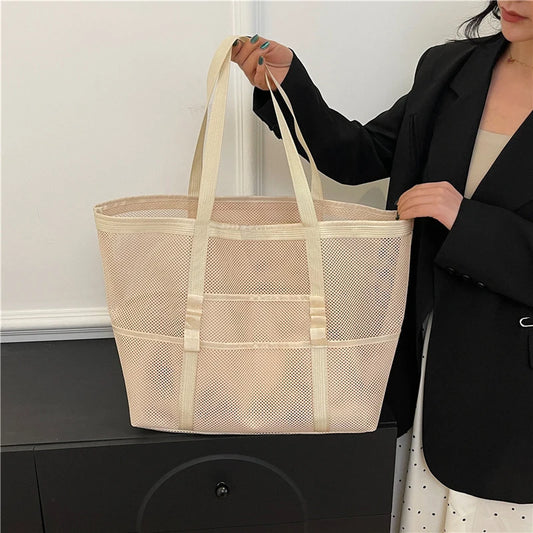 sac de plage en maille