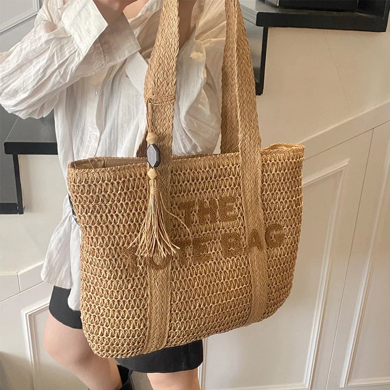 sac de plage en paille