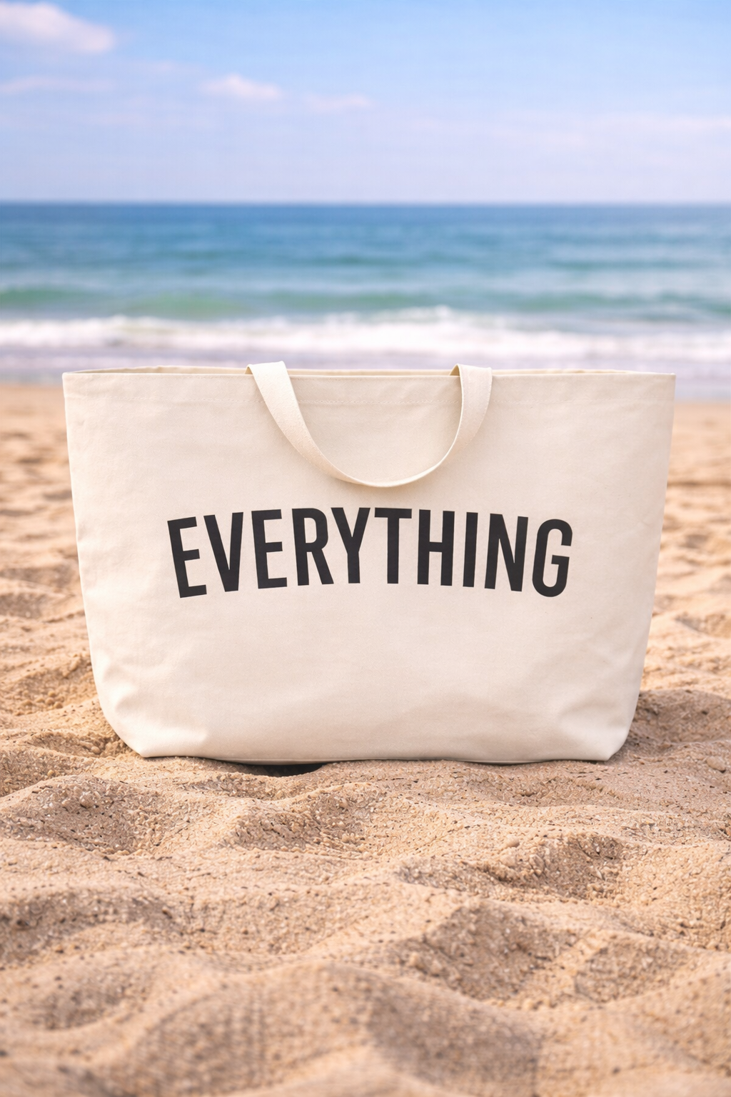 sac de plage famille blanc