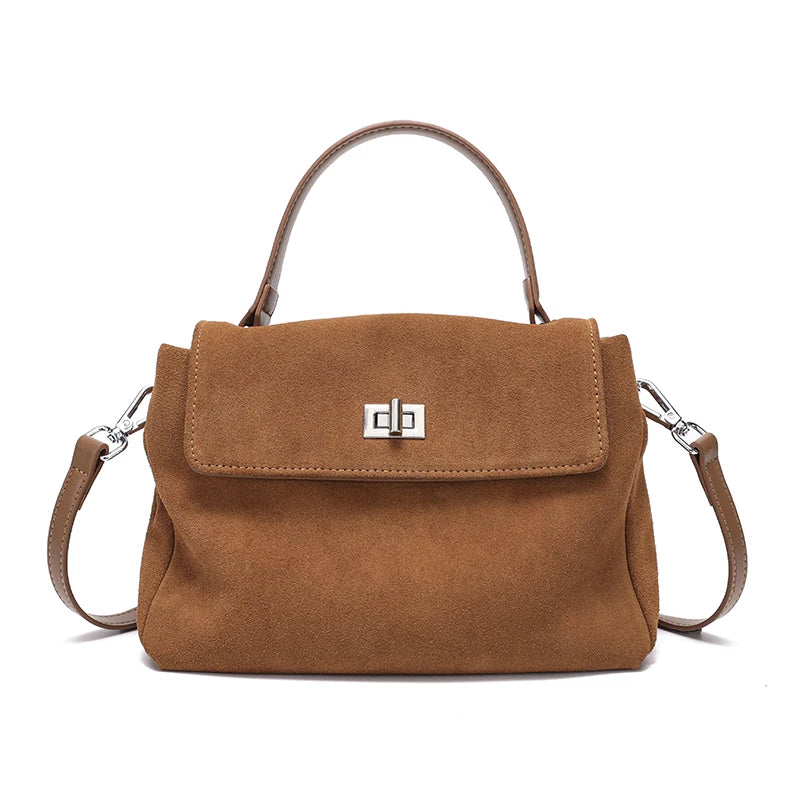 sac en cuir suede marron