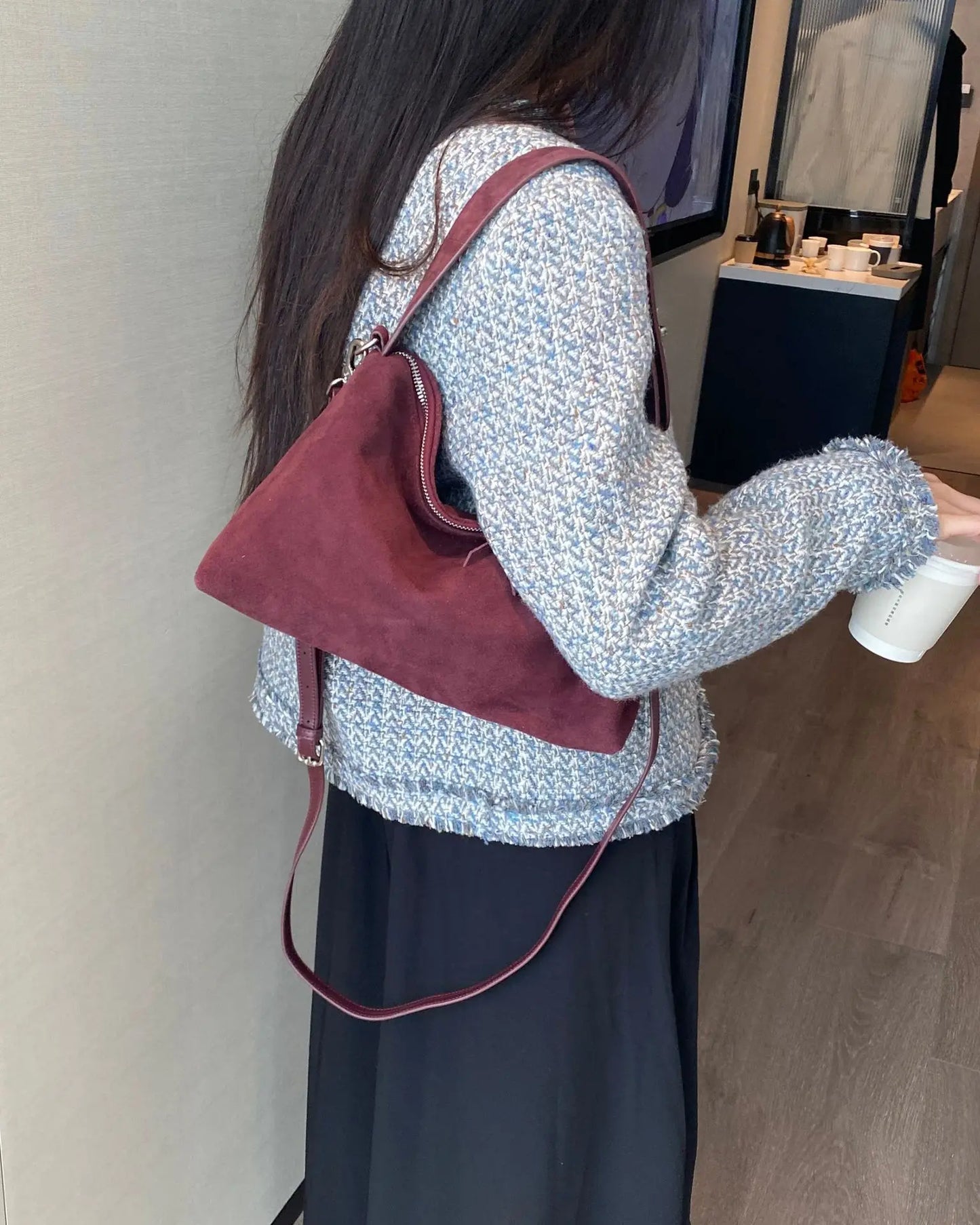 sac en suede epaule
