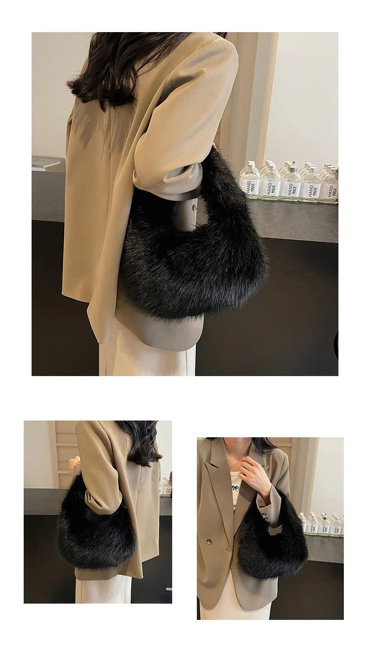 sac en fausse fourrure pour l'hiver