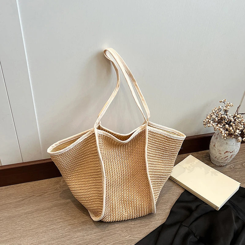 sac en paille blanc