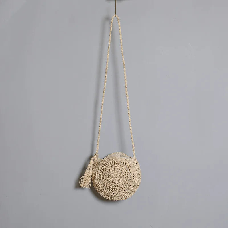 sac en paille boheme beige