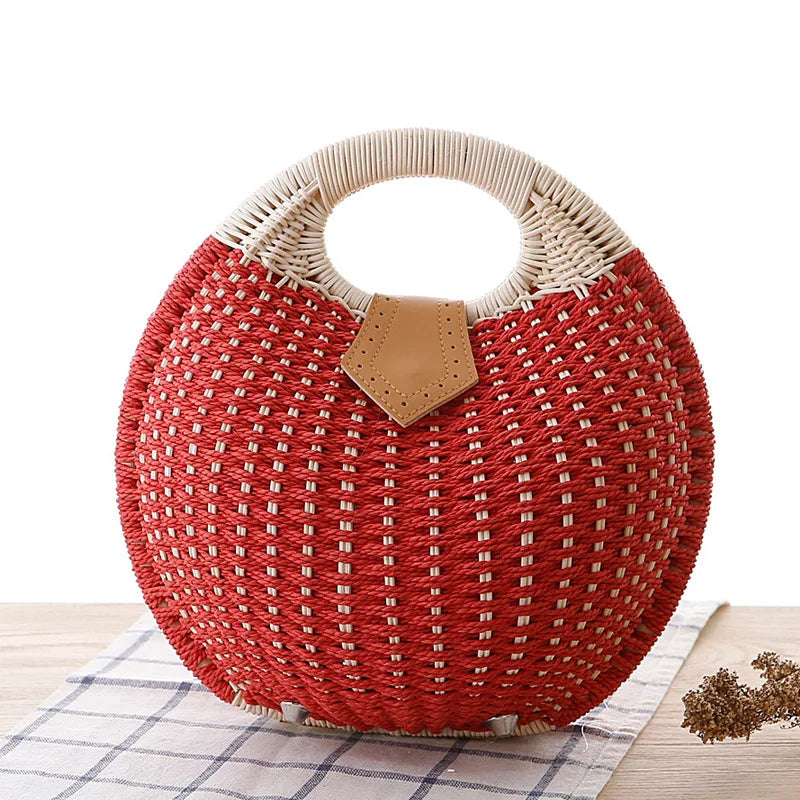 Sac en Paille Rond - Heia