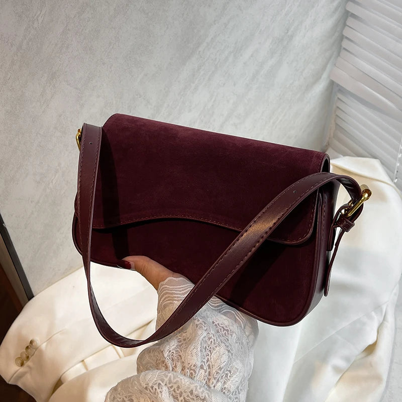 sac en suedine bordeau