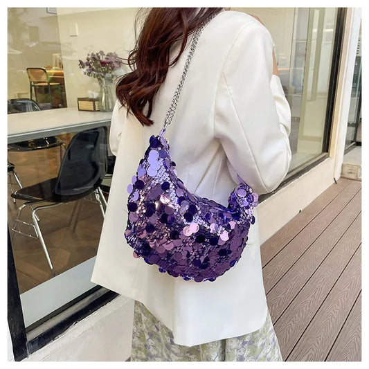 sac epaule paillettes