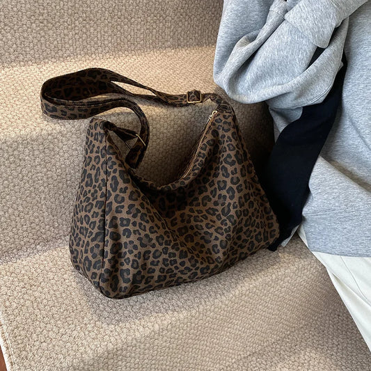sac leopard en toile