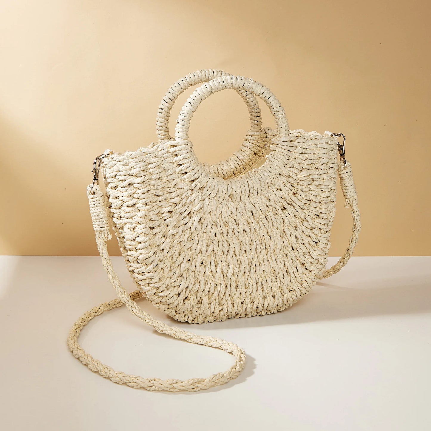 sac osier bandouliere couleur creme