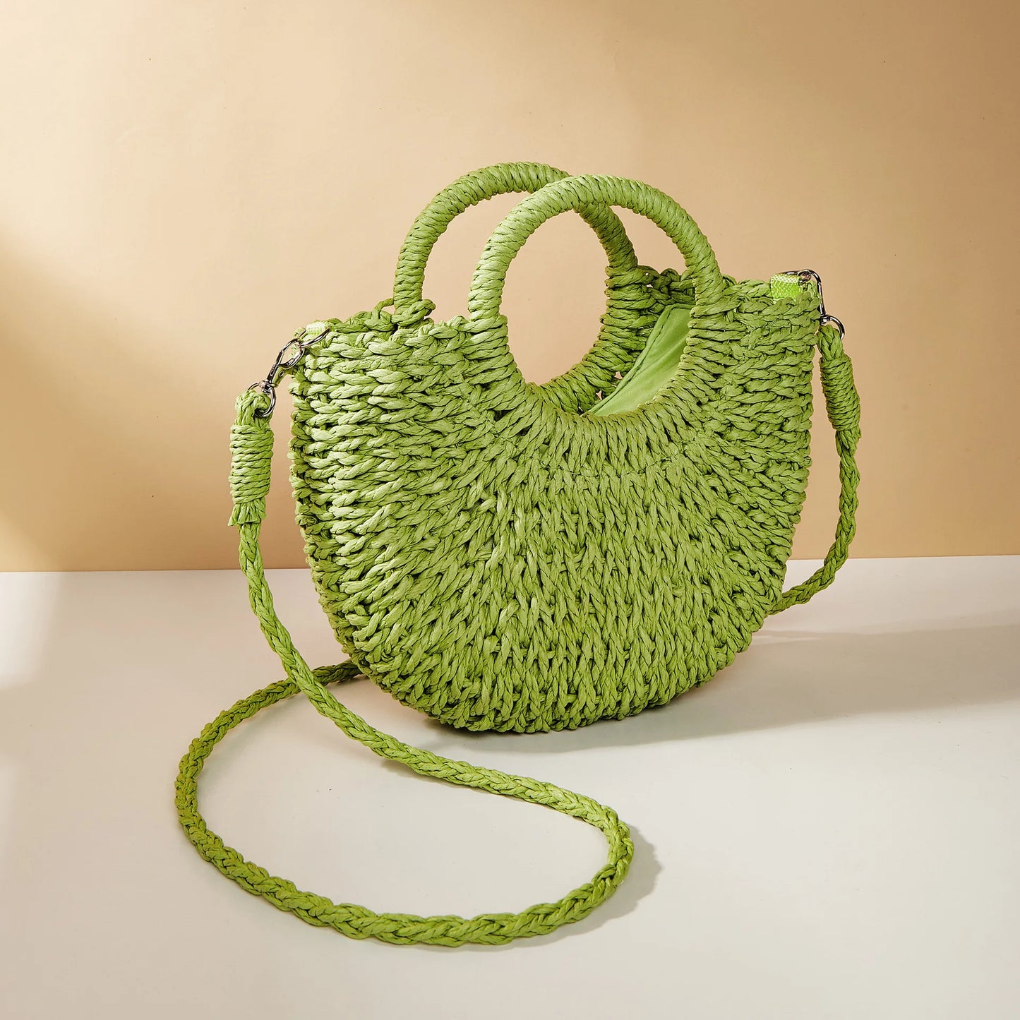 sac osier bandouliere vert