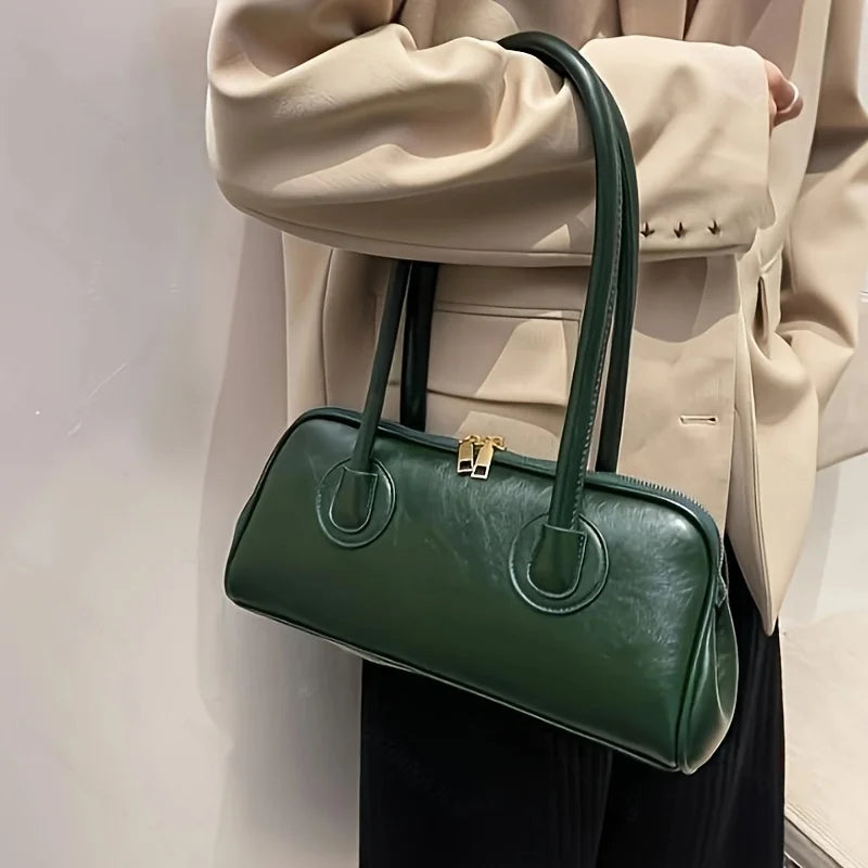 sac porte epaule allonge vert