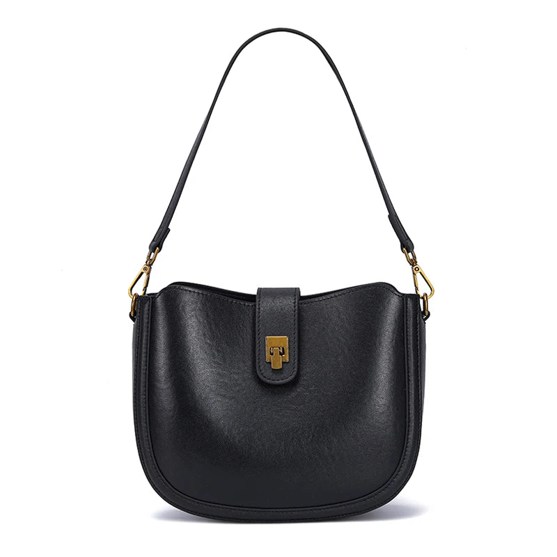 sac porte epaule cuir noir