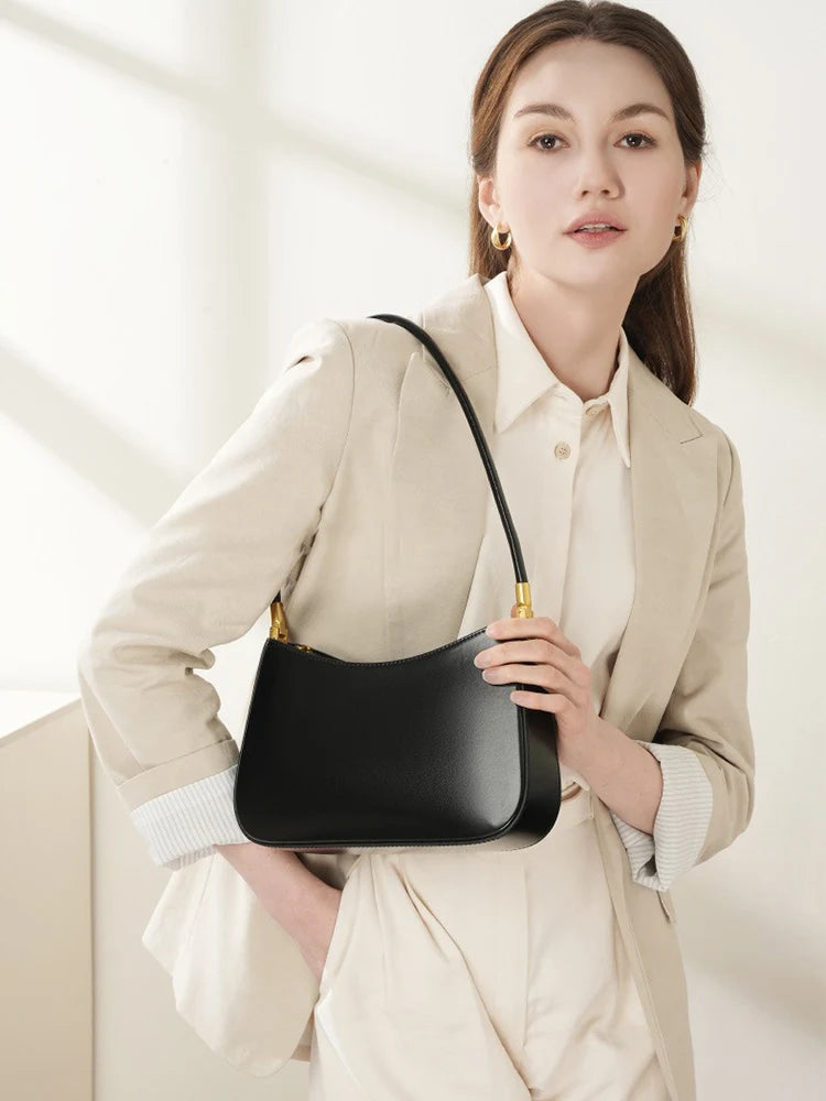 sac porte epaule cuir noir